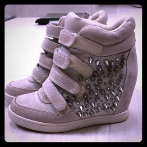 Aldo Spiked Wedge Sneakers